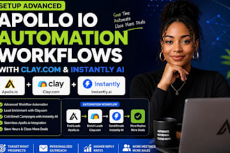 setup advanced apollo io automation workflows with clay com instantly ai
