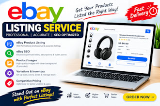 do ebay listing, ebay product listing and ebay SEO