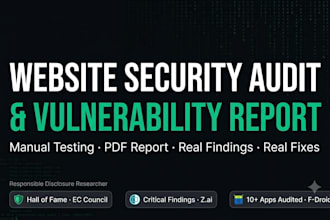 pentest your website and deliver a full vulnerability report