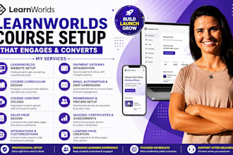 design learnworlds course website setup course upload curriculum website kajabi