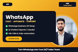 build a whatsapp business API automation marketing chatbot with n8n