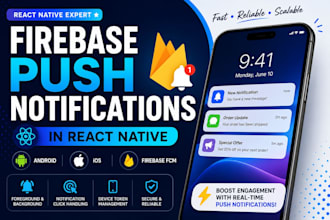 integrate firebase push notifications in react native
