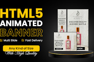 design responsive HTML5 animated banner