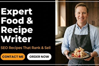 ghostwrite ai free recipes, seo optimised food articles and food blog posts