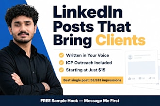be your linkedin ghostwriter and write organic posts for founders