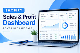 build a shopify sales and profit dashboard in power bi