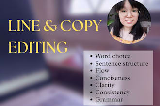 line edit and copyedit your story
