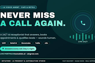 build an ai voice agent or ai phone receptionist with vapi and retell