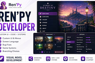 code your renpy visual novel with custom UI branching choices and game systems