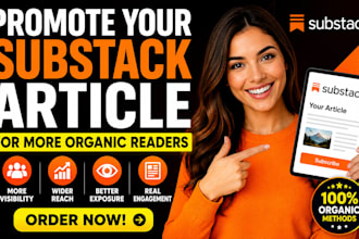 promote your substack article for more organic readers