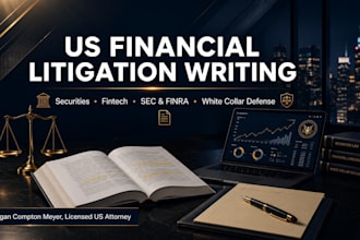 provide legal writing for US securities and fintech litigation