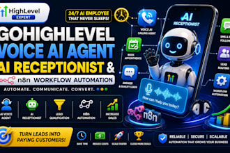 do gohighlevel voice ai agent ghl automation ai receptionist n8n workflow