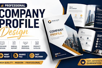 design a professional company profile, brochure, and business proposal