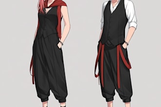 draw your character in cartoonish or marvel or anime style