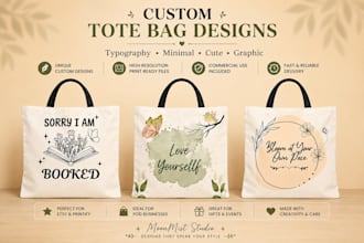 create a custom tote bag design for you