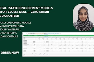 provide real estate models and proformas for real deals