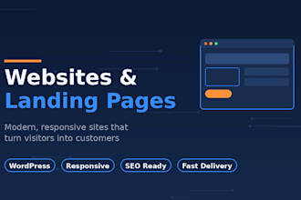 build a modern responsive website or landing page for your business