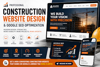 build a construction website with google SEO optimization