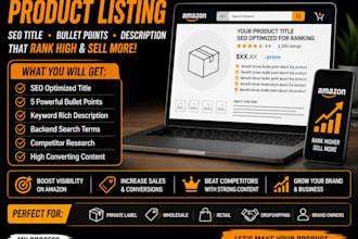 write SEO amazon product listing and product description