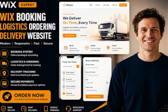 design wix booking website wix logistics ordering and delivery website