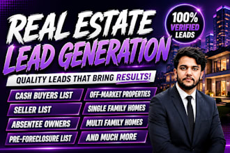 provide active cash buyers list and motivated seller leads with skip tracing