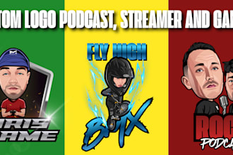 make a custom logo for podcast, streamer, gaming, etc