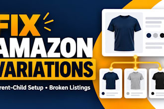 amazon parent child variations or fix broken variation listings