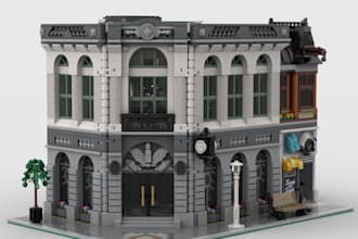 design a custom lego modular buildings with bricklink studio PDF instructions