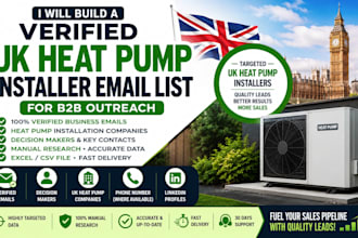 build a verified UK heat pump installer email list generation for b2b outreach