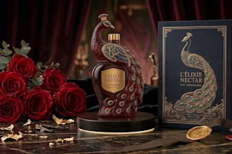 design luxury perfume packaging and 3d bottle branding