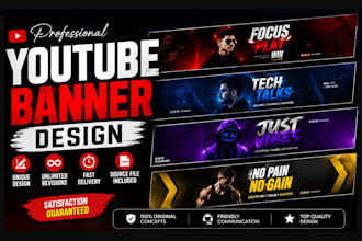 design a professional youtube banner