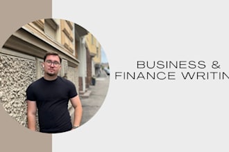 write business, finance, or economics content for your blog or site