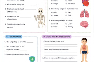 create worksheets, mcqs and question papers for students