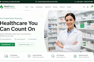 design squarespace pharmacy website online pharmacy healthcare store website