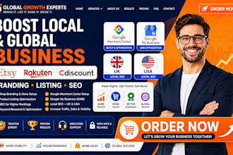 etsy rakuten cdiscount branding listing seo google merchant center gmb uk usa