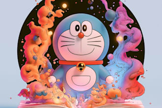design cartoon book covers and character artwork
