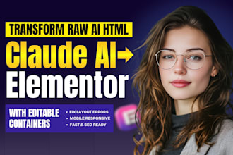 migrate claude ai HTML website design to elementor wordpress website development