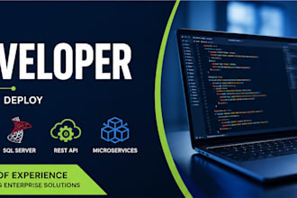 develop dotnet core and web API application and azure and sql server solution