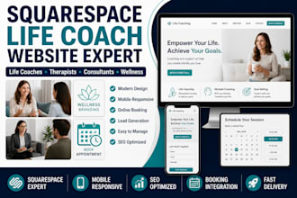design squarespace life coach website for coaches and consultants