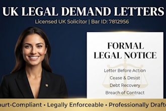 draft a UK debt recovery demand letter for unpaid invoices as a solicitor