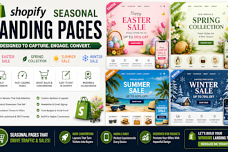 create shopify easter summer sale spring collection winter sale landing page