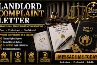 write a landlord complaint and tenant rights letter professionally
