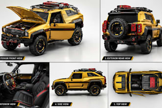 make 3d car models, vehicle 3d modeling, game ready, low poly and 3d car parts