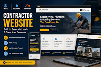 hvac plumbing roofing contractor website design lead generation