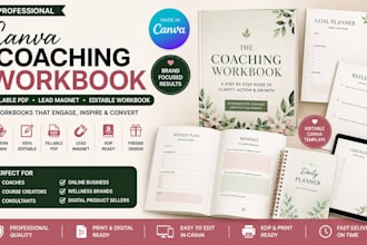 canva coaching workbook fillable PDF lead magnet editable workbook freebie kdp