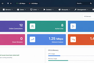 setup admin panel, drm server, xuione server, stream and automation