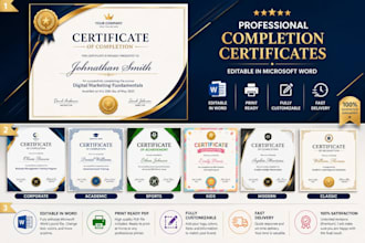 design editable completion certificates in microsoft word
