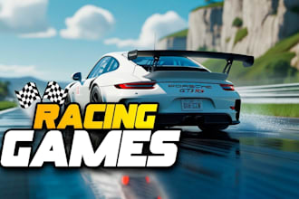 develop 2d 3d multiplayer car racing game, arcade racing, sports racing game