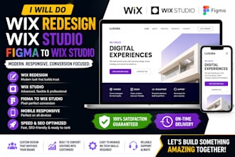 redesign your wix website, wix studio or convert figma to wix studio