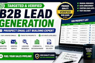 do targeted linkedin b2b leads generation prospect email list bullding expert